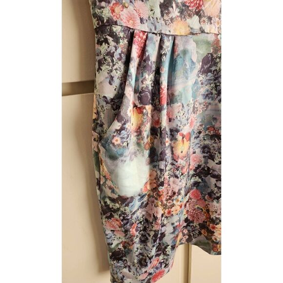 H and M Watercolor Floral Print Dress, Size 4, NWOT - Picture 11 of 12